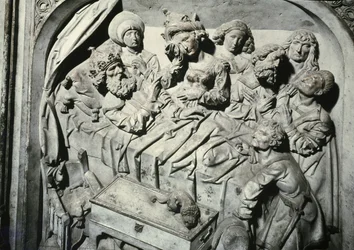 Grab von Heinrich II. 973-1024 und seiner Frau Kunigunde, Detail des Todes des Kaisers (1499-1513)