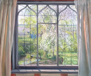 Apfelblüte gegen Weide, 1990