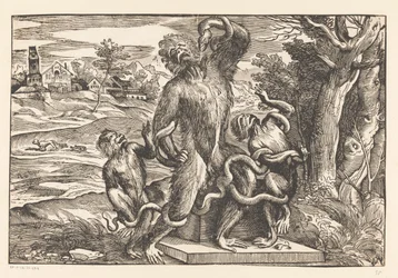 Karikatur der Laokoon-Gruppe