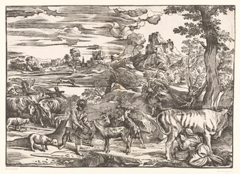 Landschaft mit Milchmädchen