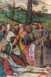 Der heilige Antonius befestigt den Fuß eines jungen Mannes wieder (Detail)