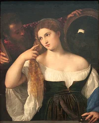 Frau mit Spiegel