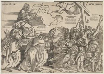 Trompeten und der Wagen Christi, ca. 1511
