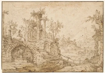 Landschaft mit antiken Ruinen