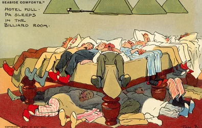 Hotel voll, Papa schläft im Billardzimmer