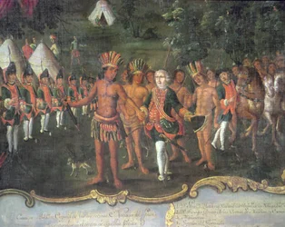 Das Lager des Gouverneurs Matorras im Chaco