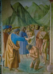 Der heilige Petrus tauft einen Neophyten