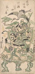Ichimura Manzo als Yatsushi Goro und Segawa Kikujiro als Yatsushi Shosho, ca. 1745