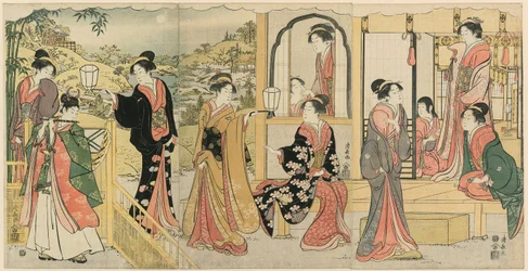 Eine moderne Version von Ushiwakamaru, die Prinzessin Joruri serenadiert