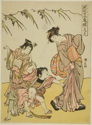 Der fünfte Monat (Satsuki), aus der Serie "Modische zwölf Jahreszeiten (Furyu juni kiko)"