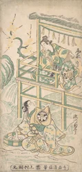 Szene aus einem Drama, ca. 1745
