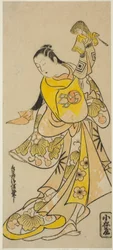 Der Schauspieler Nakamura Takesaburo I als Kewaizaka no Shosho (?)