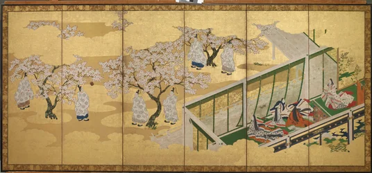 <em>Die Geschichte von Genji</em>, Kapitel 34; Kashiwagi erblickt die Dritte Prinzessin