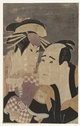 Büste von Sanogawa Ichimatsu III und Ichikawa Tomiemon