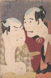 Nakajima Wadaemon und Nakamura Konozo als Bodara no Chozaemon und Kanagawaya no Gon in der ..., 1794