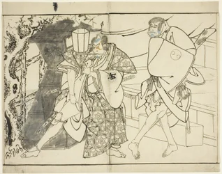 Die Schauspieler Arashi Ryuzo und Morita Kanya VIII, 1794
