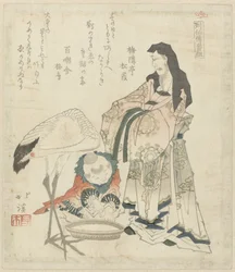 Chinesischer Weiser mit Kranich