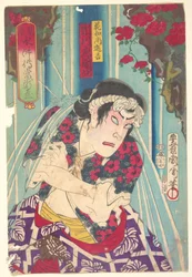 Imaginäres Porträt, Shuihuzhuan der Bühne: Tōryūdai (Mitate Suikoden Tōrōdai) - Der Schauspieler Ichikawa Sadanji spielt Hanaoshō Shinkichi
