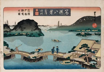 Dämmerung, Atami, aus der Serie Acht Ansichten berühmter Orte