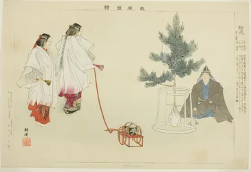 Matsukaze, aus der Serie "Bilder von No-Aufführungen (Nogaku Zue)"