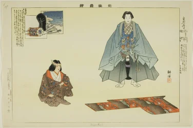 Shizen Koji, aus der Serie "Bilder von No-Aufführungen (Nogaku Zue)"