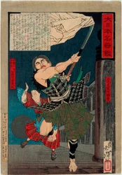 Musashibō Benkei kämpft auf der Gojō-Brücke gegen den jungen Ushiwaka