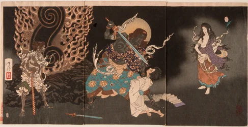 Yūten verschluckt das Schwert des Fudō