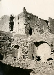 Kirche im Kloster St. Simeon, nordwestliche Ecke vor der Restaurierung, Assuan, Ägypten