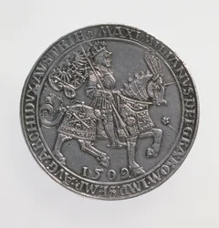 Krönungsdoppelguldiner Kaiser Maximilians I. (1493-1519), Münzstätte Antwerpen, Neuprägung einer Münze von 1509, 1517 (Vorderseite)