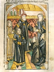Der Papst empfängt eine Delegation - Chronik des Konzils von Konstanz