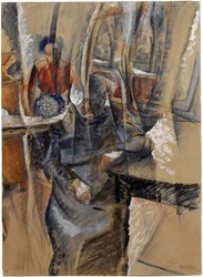 Interieur mit zwei weiblichen Figuren