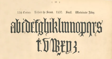 14. Jahrhundert. Richard der Zweite. 1400. Klein. Westminster Abbey, 1862
