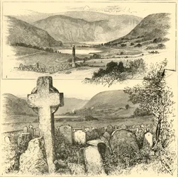 1. Das Tal von Glendalough. 2. In Glendalough.