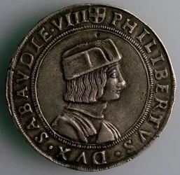 4-Testoon. Herzogtum Savoyen, Italien, Vorderseite: Philibert II., Herzog von Savoyen, 1497-1504