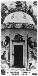 Ein Badaga-Tempel, Nilgiri Hills, Indien