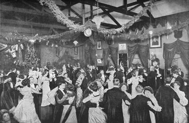 Ein Weihnachtsball im Deutschen Gymnasium, London, um 1902-1903