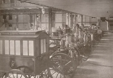 Eine Ecke des Hauptquartiers der Feuerwehr von Rio, 1914