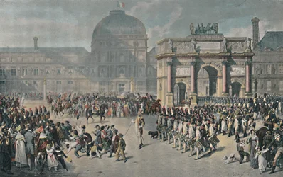 Ein Tag der Überprüfung unter dem Kaiserreich, Place Du Carrousel, 1810, 1896