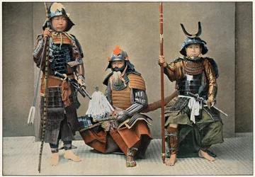 Eine Gruppe von Samurai