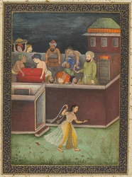 Ein Haus bei Nacht ausgeraubt, ca. 1700