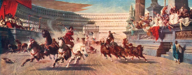 Ein römisches Wagenrennen, Circus Maximus, 20. Jahrhundert