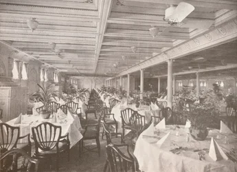 Ein Speisesaal der Royal Mail, 1914
