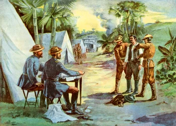 Ein spanischer Spion im Lager, Spanisch-Amerikanischer Krieg, 1898