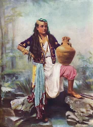 Ein syrisches Mädchen an einer Quelle, 1902