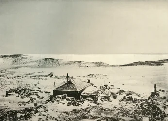 Blick auf die Hütte nach Norden, ca. 1908, 1909