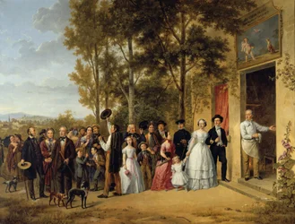 Eine Hochzeit in der Coeur Volant Kapelle in Marly um 1850