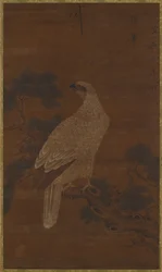 Ein Weißer Adler auf einem Kiefernzweig, Ming- oder Qing-Dynastie, 17. Jahrhundert