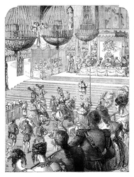 Ein Bankett in der Westminster Hall zur Feier der Krönung von König Georg IV., 1821 ca. 1895