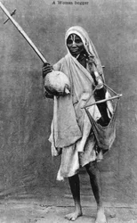 Ein Bettler, Indien, 20. Jahrhundert