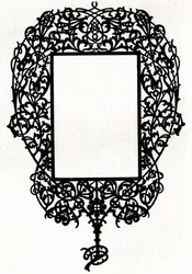 Ein Entwurf für einen Bilderrahmen mit dem Titel Armiger, 1898
